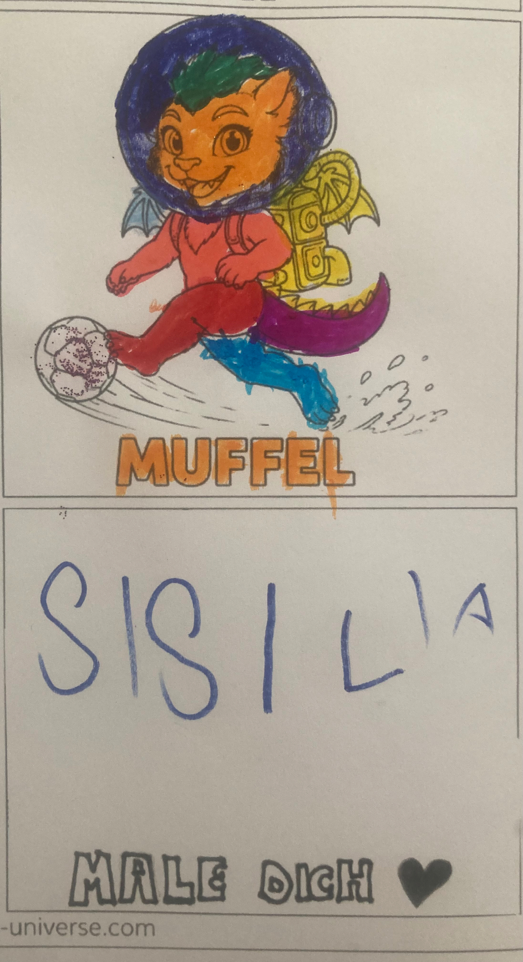 Muffel-Ausmalbild von Sisilia